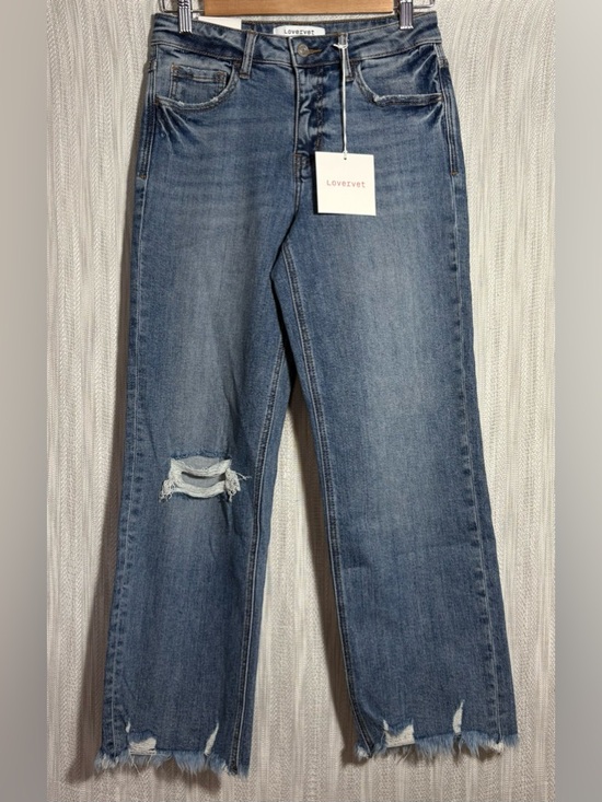 Lovervet Denim - Lovevvet Women's High Rise Dad Distressed Blue Jeans
